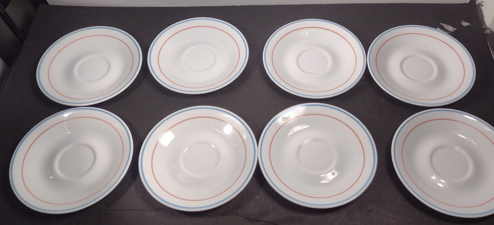 8 Corelle Country Cornflower Saucers 6.125"